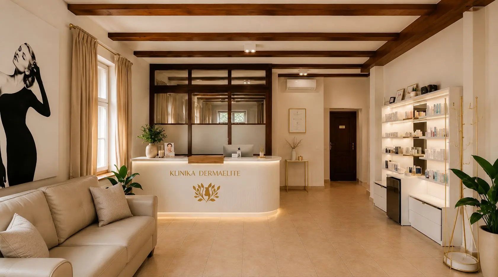 Wnętrze kliniki DermaElite w Lesznie